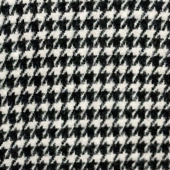 Magaschoni Houndstooth Sweater Coat Faux Fur Medium Black White - Picture 10 of 16